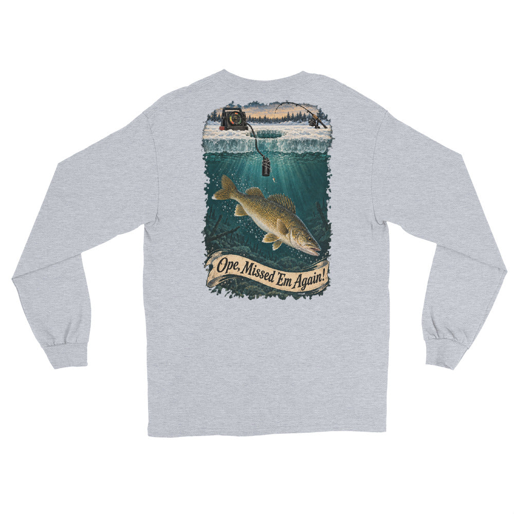 O’MEA™ Walleye — Sonar Tangle — Long Sleeve, sport grey, back 