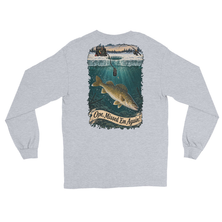 O’MEA™ Walleye — Sonar Tangle — Long Sleeve, sport grey, back 