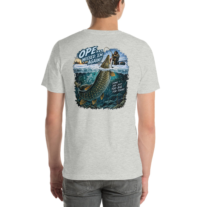 O’MEA™ Northern Pike — Premium Tee, athletic heather, back 