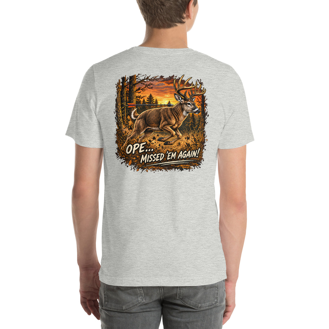 O’MEA™ Whitetail — Premium Tee, athletic heather, back 