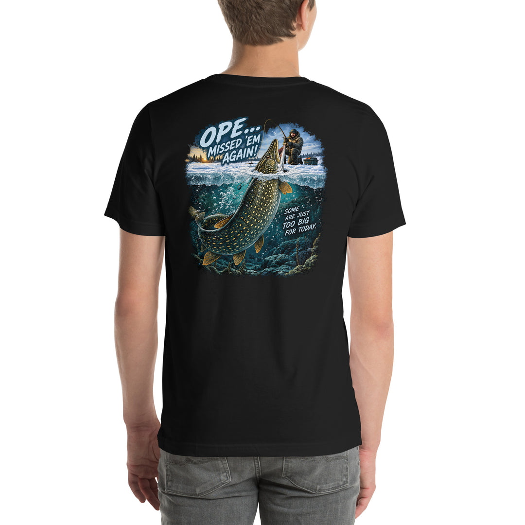 O’MEA™ Northern Pike — Premium Tee, black, back 