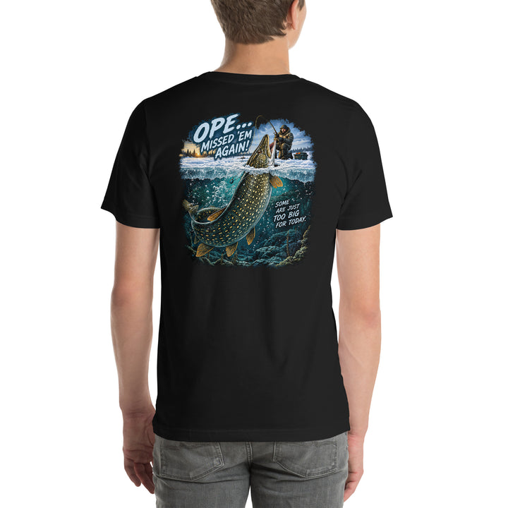 O’MEA™ Northern Pike — Premium Tee, black, back 