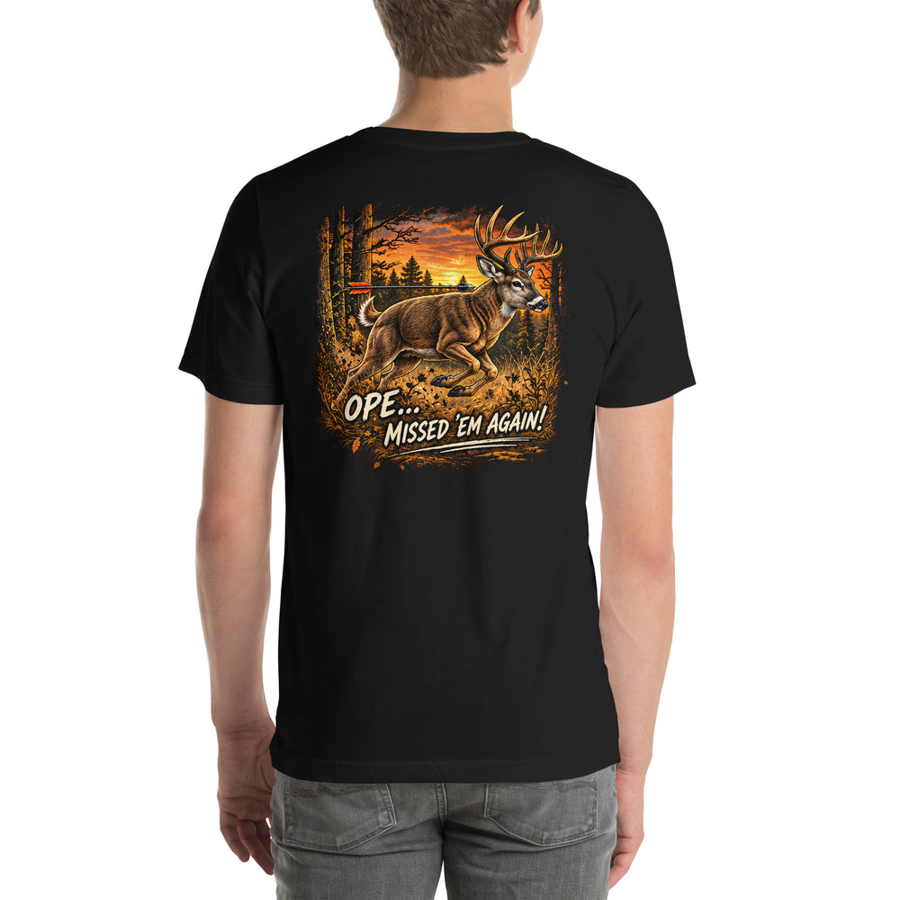 O’MEA™ Whitetail — Premium Tee, black, back #color_black
