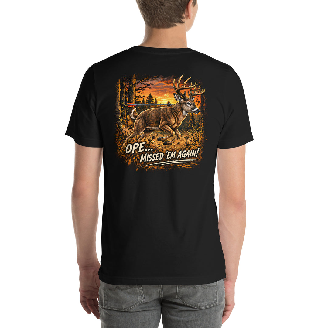 O’MEA™ Whitetail — Premium Tee, black, back 