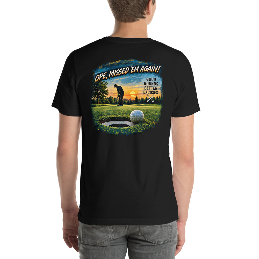 O’MEA™ Golf — Near-Miss Putt — Premium Tee, black, back #color_black