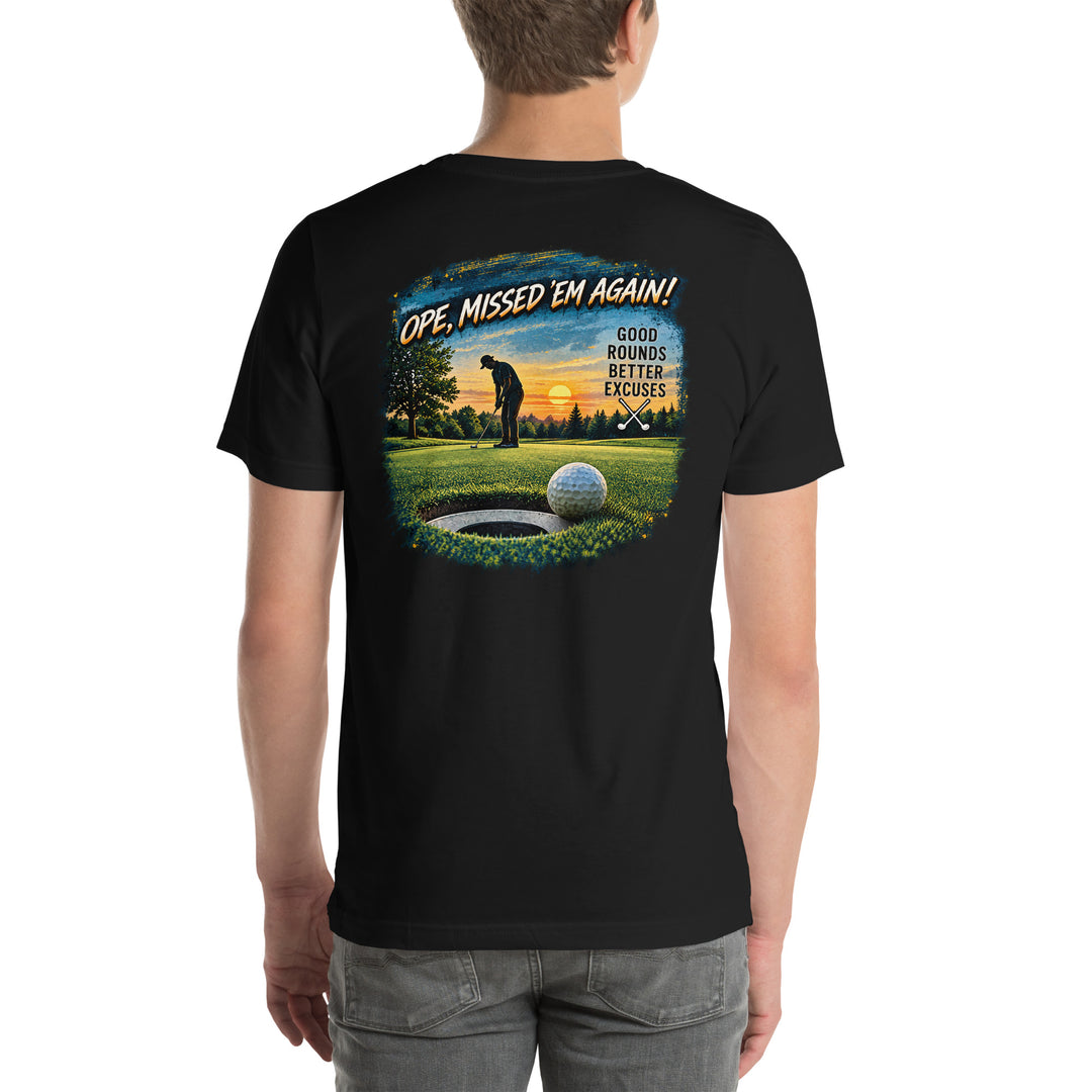 O’MEA™ Golf — Near-Miss Putt — Premium Tee, black, back 