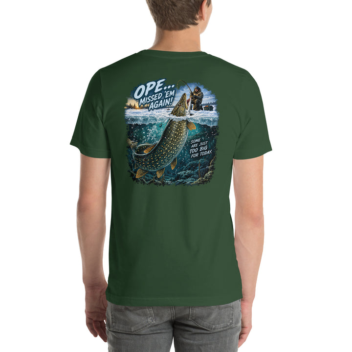 O’MEA™ Northern Pike — Premium Tee, forest, back 
