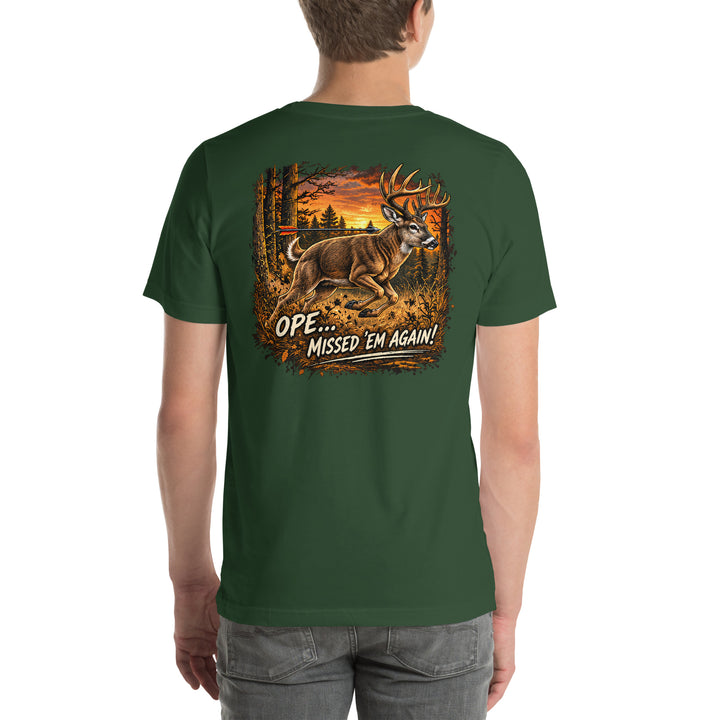 O’MEA™ Whitetail — Premium Tee, forest, back 