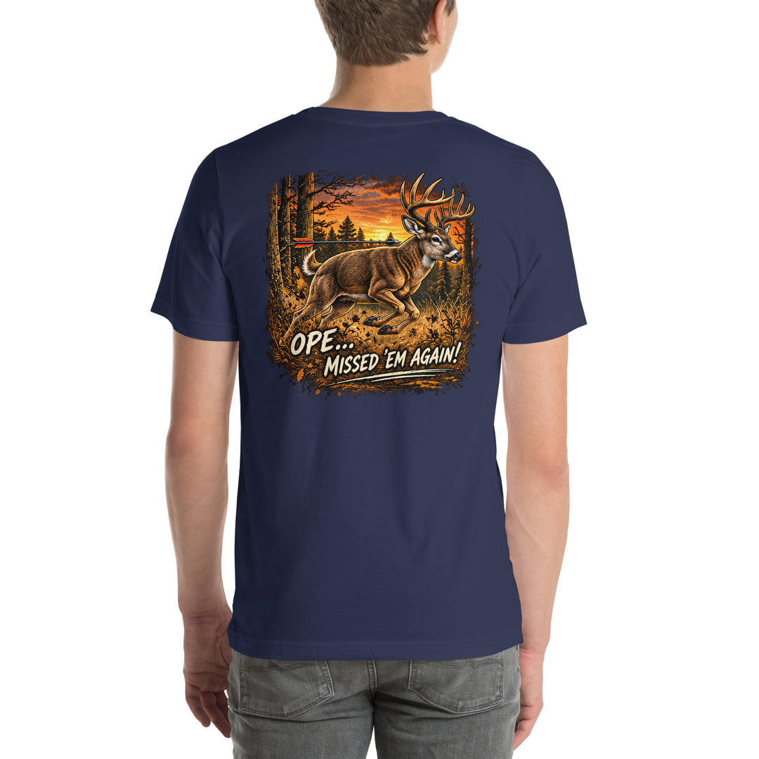 O’MEA™ Whitetail — Premium Tee, navy, back 