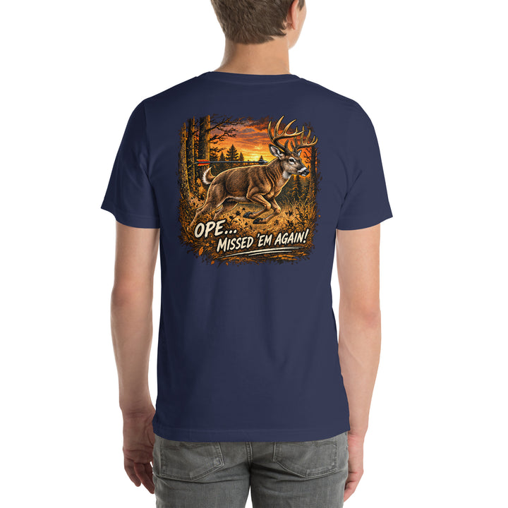 O’MEA™ Whitetail — Premium Tee, navy, back 