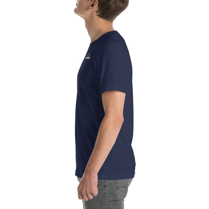 O’MEA™ Whitetail — Premium Tee, navy, left 