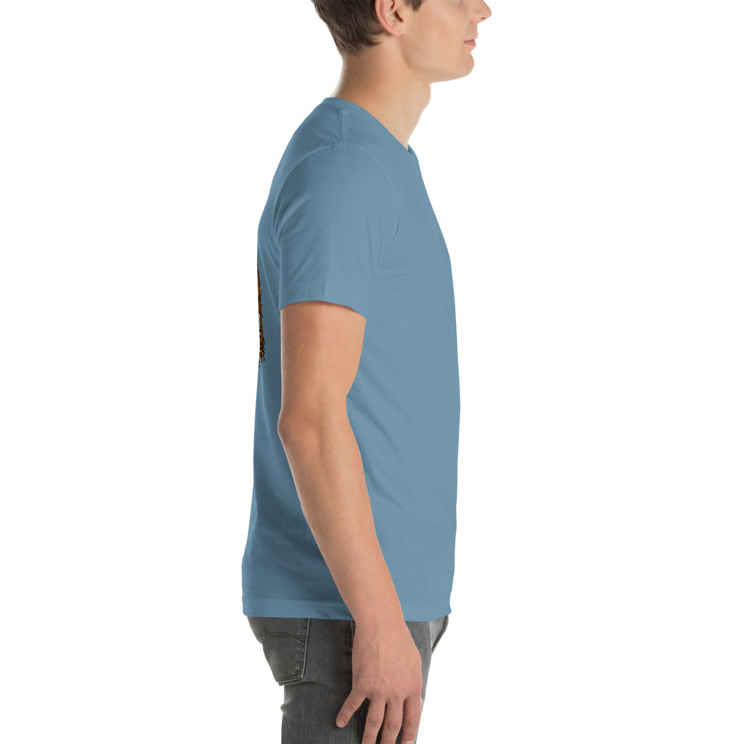 O’MEA™ Whitetail — Premium Tee, steel blue, right 